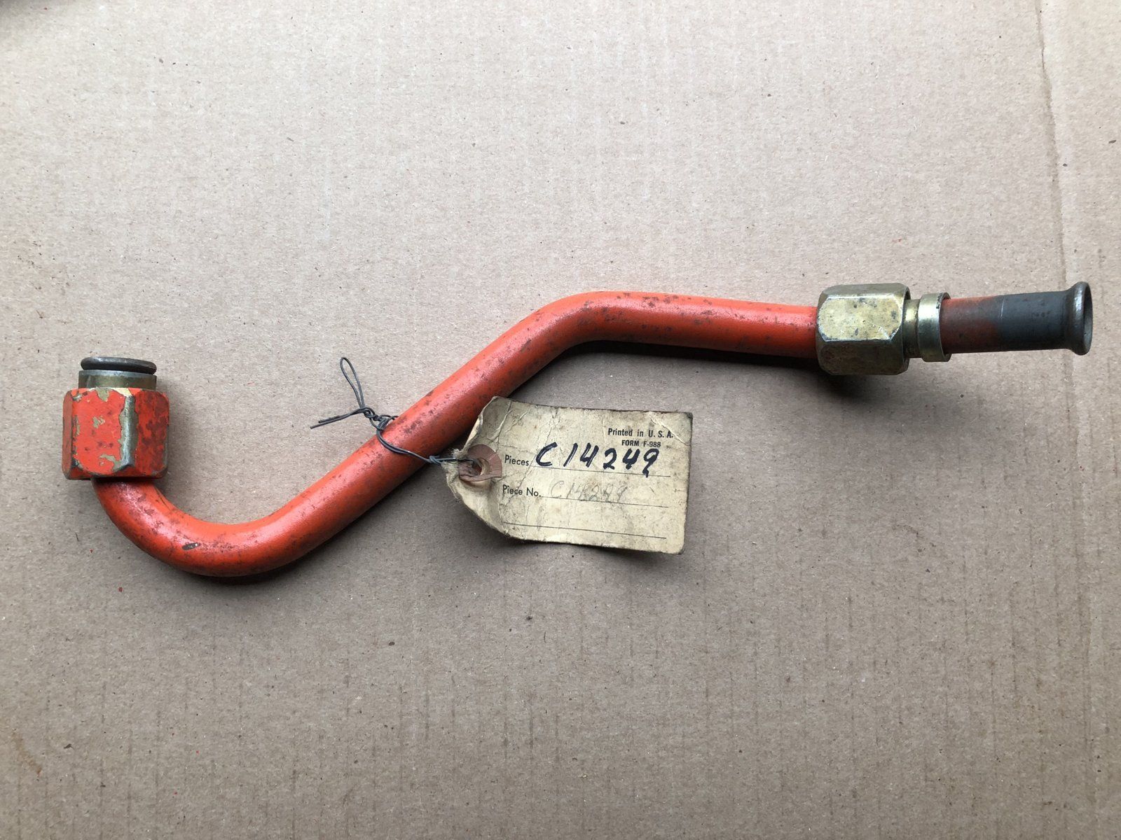 C14249 TUBE-PUMP TO CONTROL VALVE USED - Ingersoll/Case Tractor Part