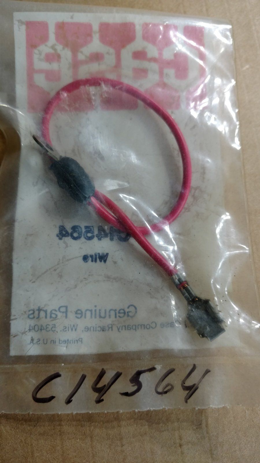 C14564 WIRE - Ingersoll/Case Tractor Part
