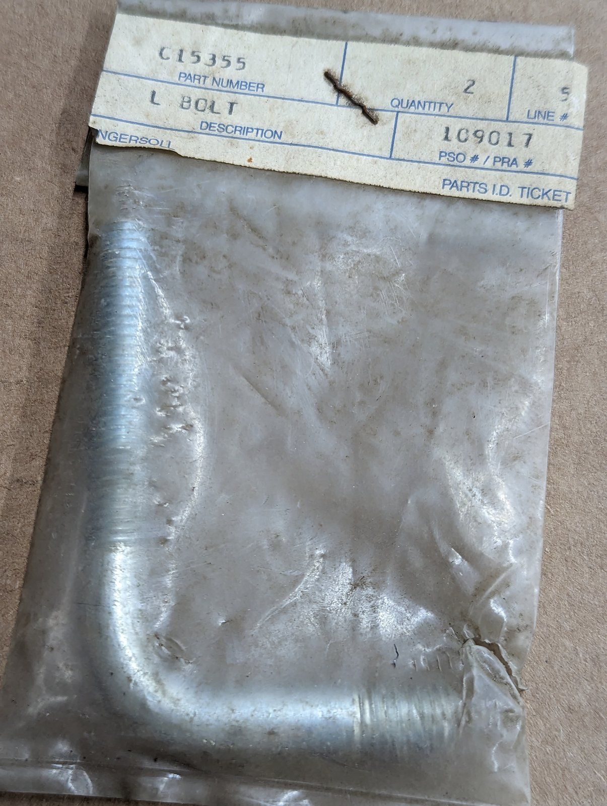 C15355 J BOLT - Ingersoll/Case Tractor Part