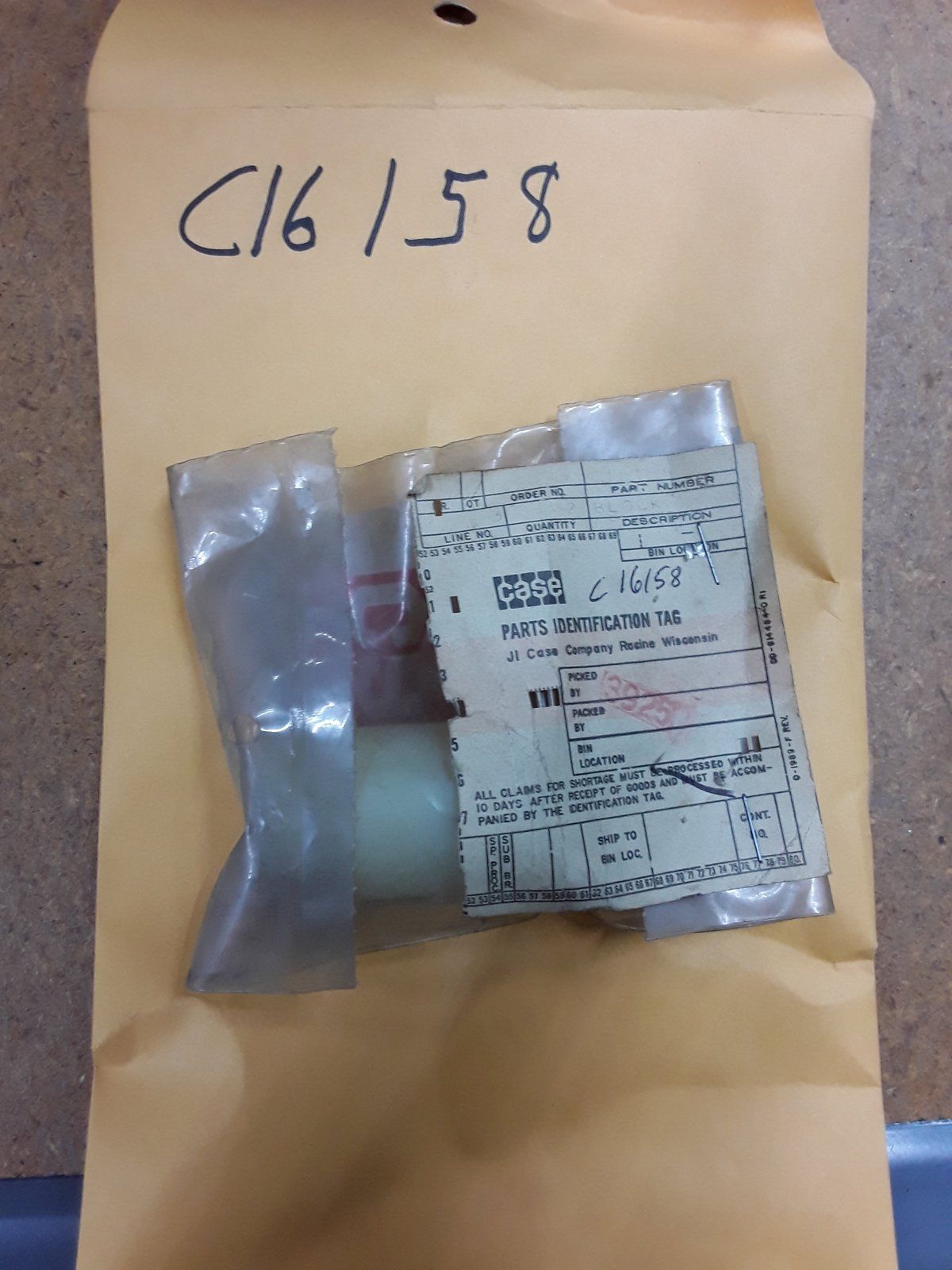 C16158 BLOCK - IDLER - Ingersoll/Case Tractor Part
