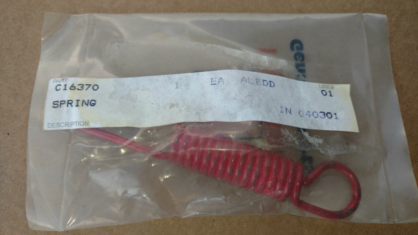 C16370 SPRING-BRAKE PEDAL RETURN - Ingersoll/Case Tractor Part