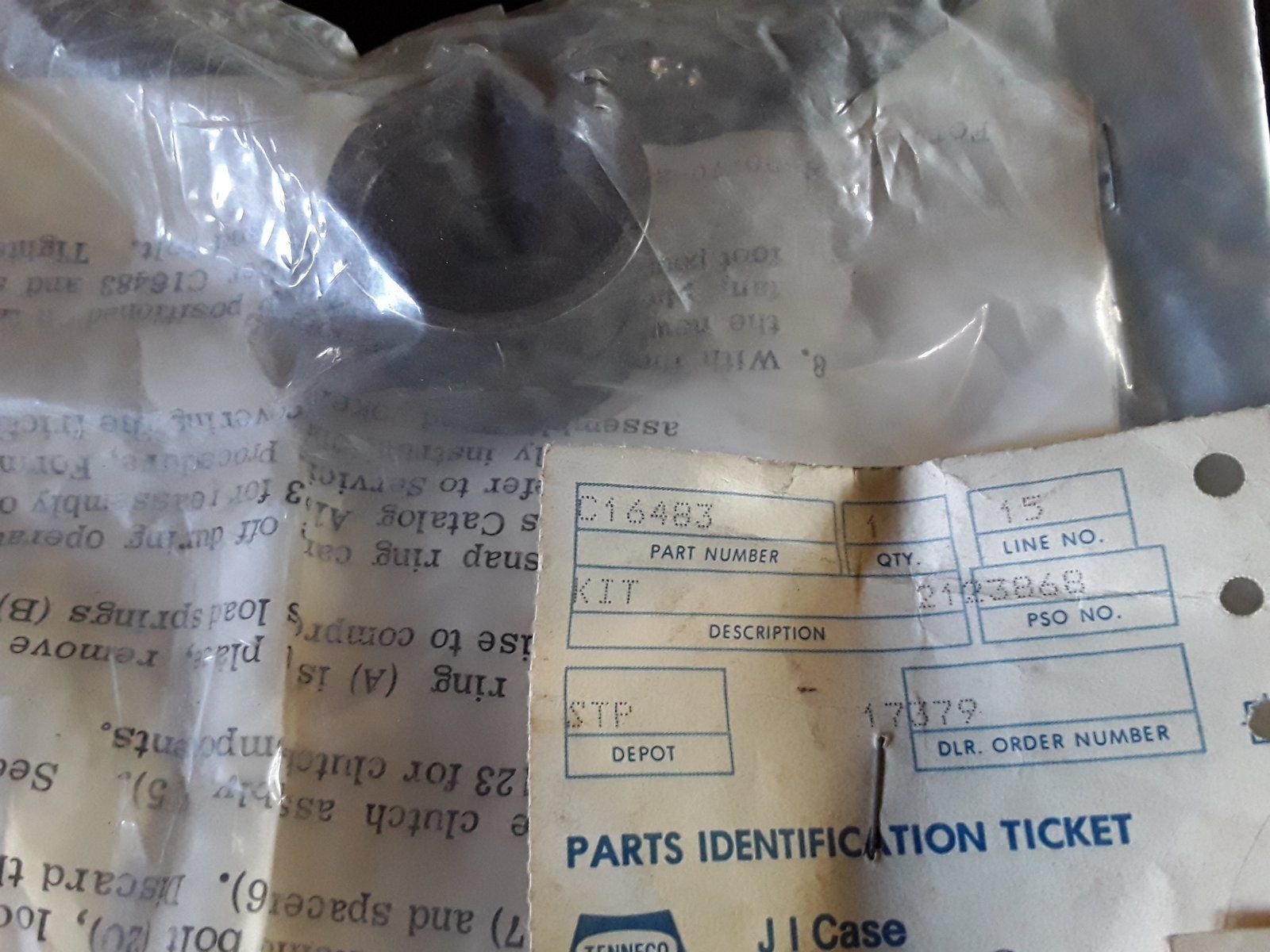 C16483 KIT - SPACER (CLUTCH) - Ingersoll/Case Tractor Part