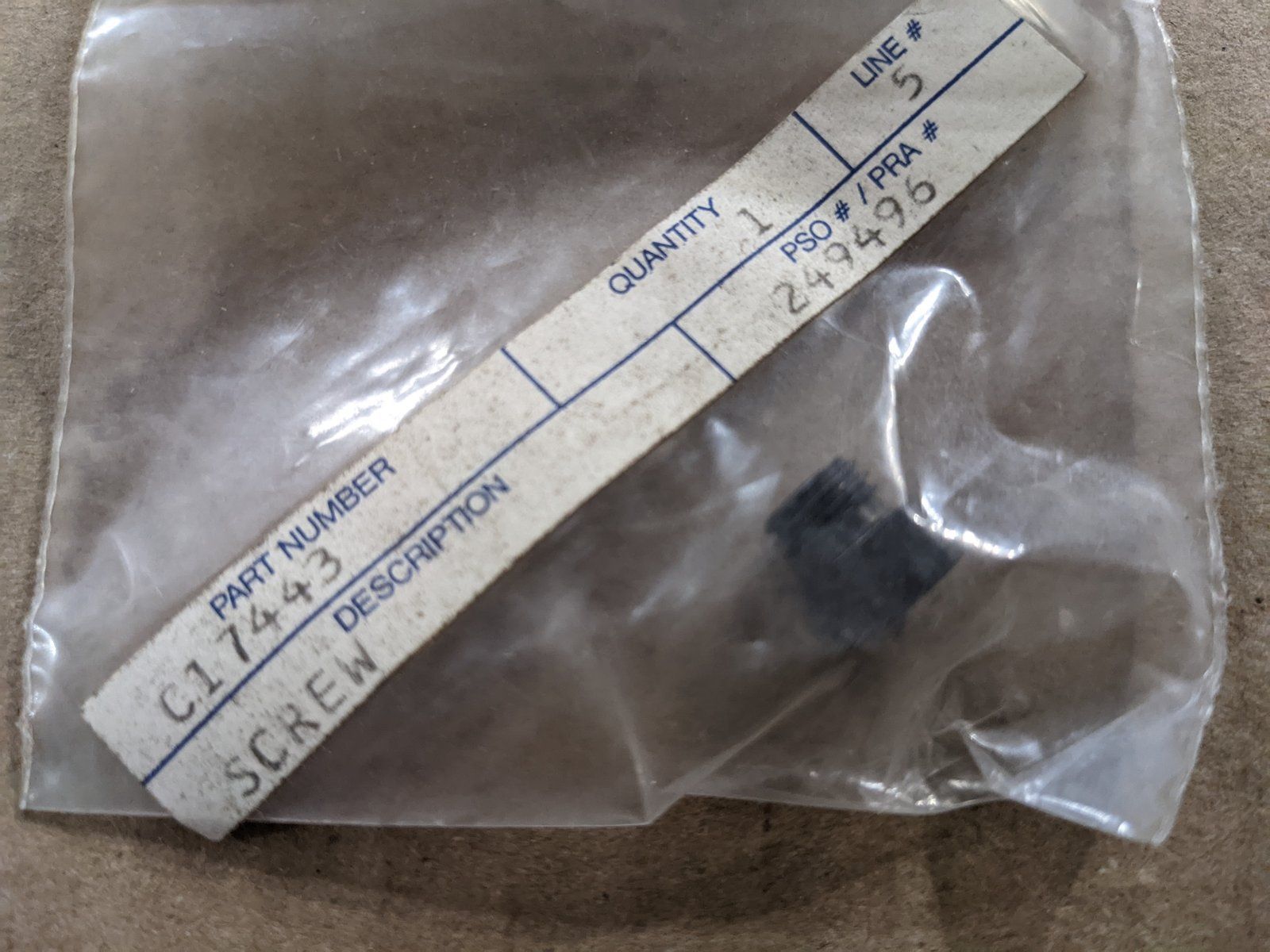 C17443 SCREW-DETENT (DFP P/N: 1260-32) - Ingersoll/Case Tractor Part