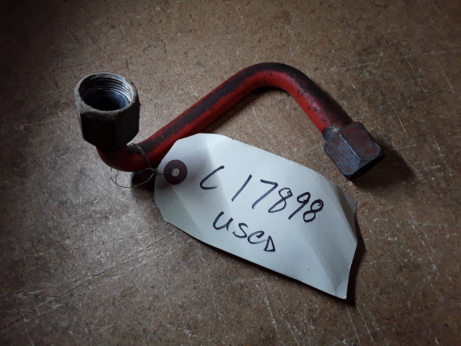 C17898 USED TUBE - VALVE 2 UPPER MOTOR - Ingersoll/Case Tractor Part