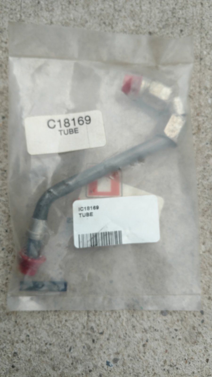 C18169 TUBE - VALVE TO FITTING - Ingersoll/Case Tractor Part