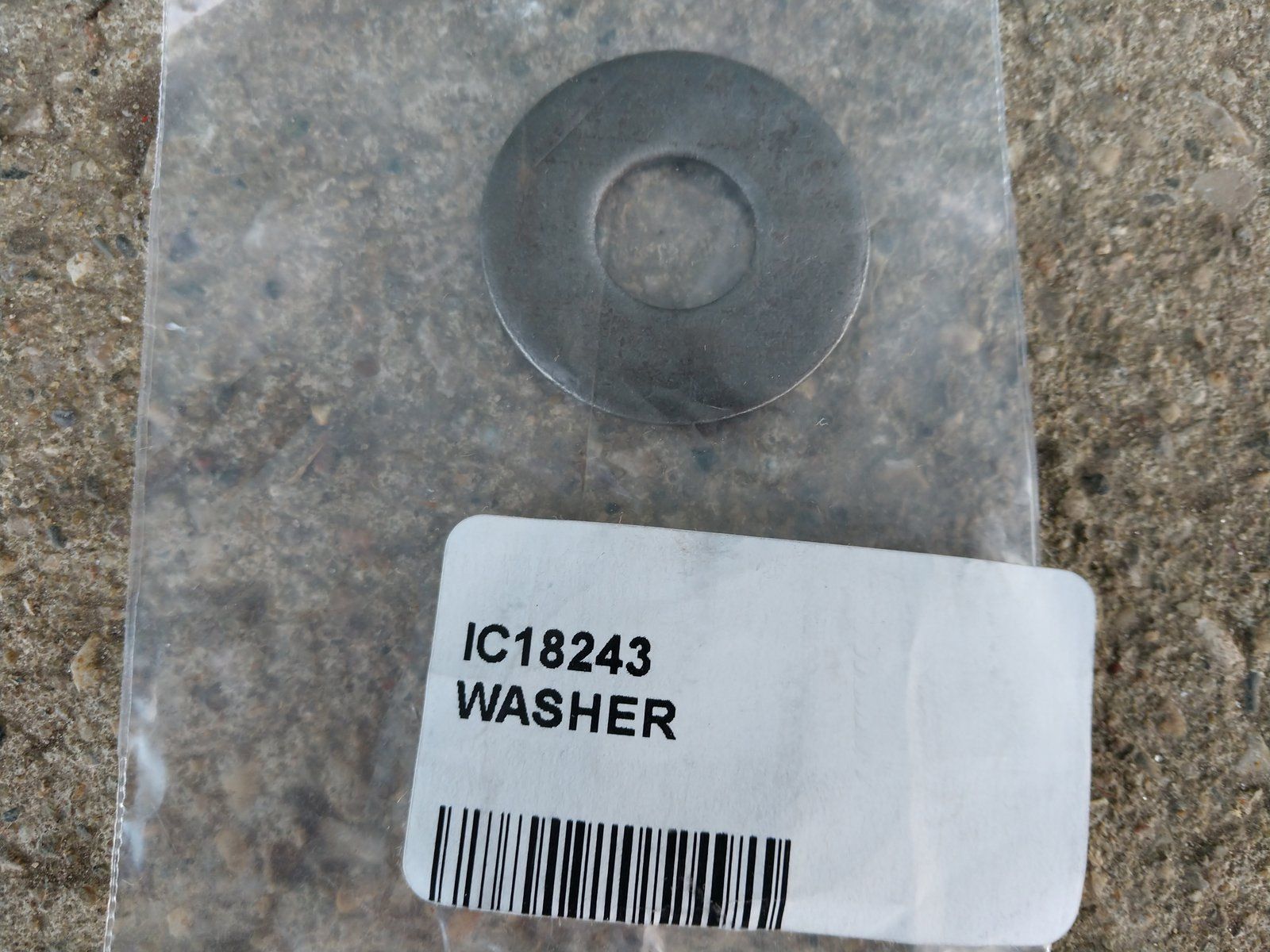 C18243 WASHER .516 x1.38 x.120 PLAIN - Ingersoll/Case Tractor Part