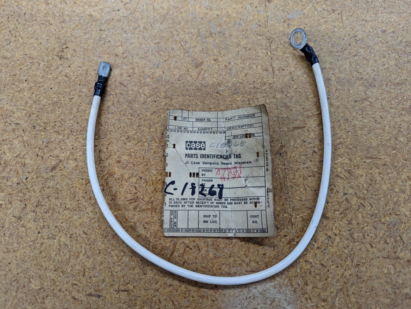 C18268 WIRE-BATTERY TO AMP METER - Ingersoll/Case Tractor Part