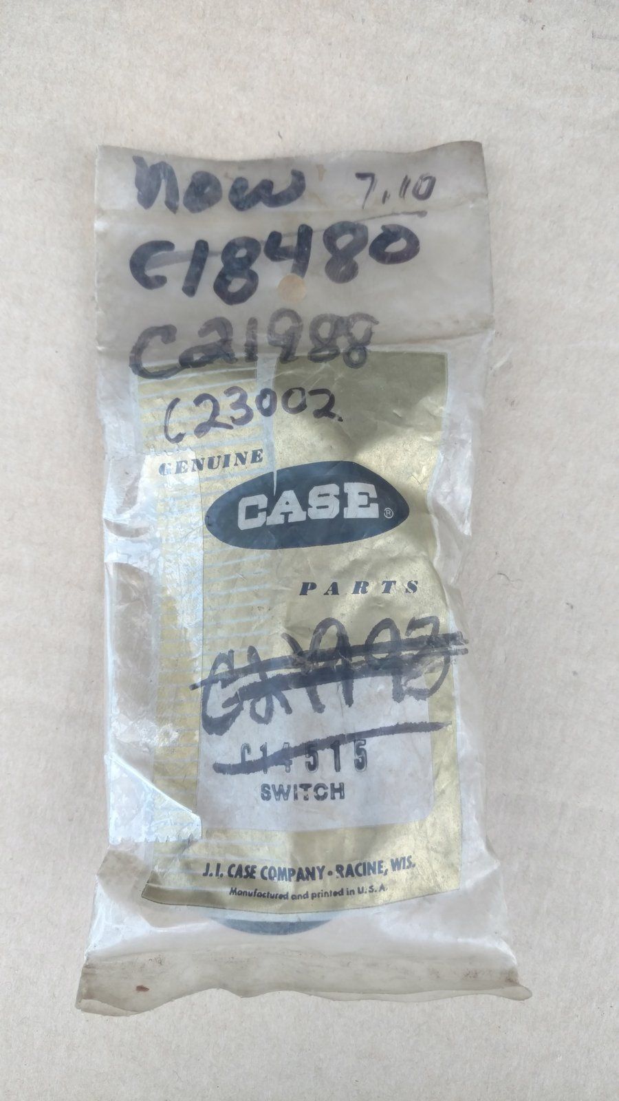 C18480 NEUTRAL SWITCH KIT - Ingersoll/Case Tractor Part