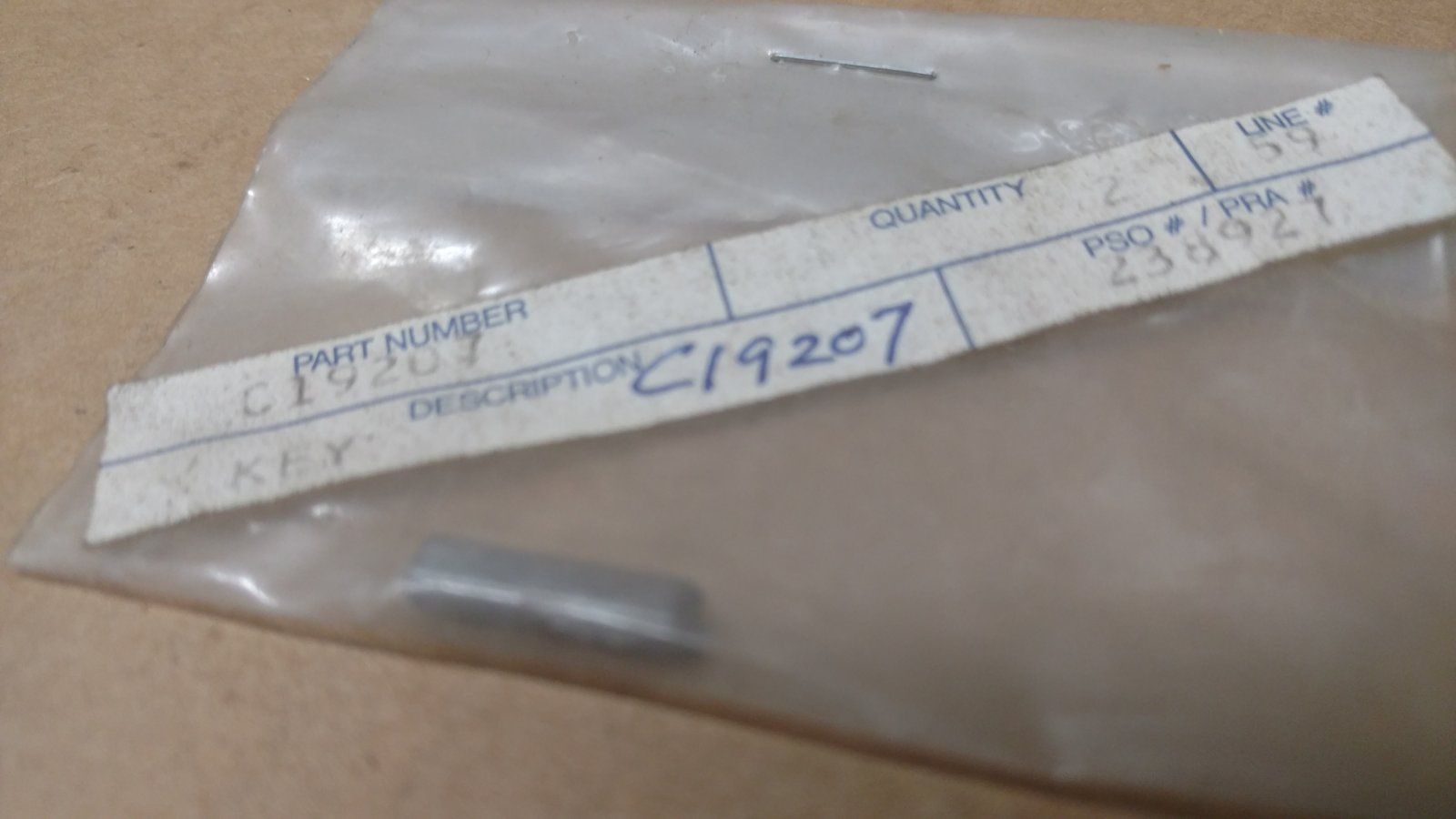 C19207 KEY-1/8 X 3/4 C31988 C46187 - Ingersoll/Case Tractor Part