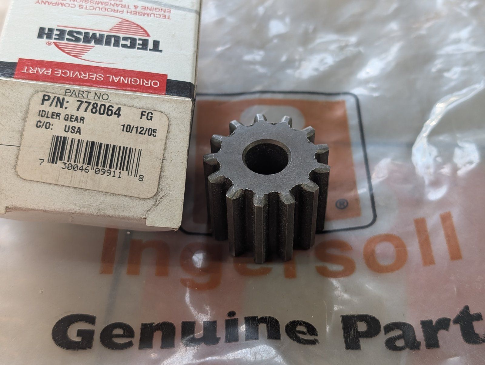 C19338 IDLER GEAR TECUMSEH 778064 - Ingersoll/Case Tractor Part