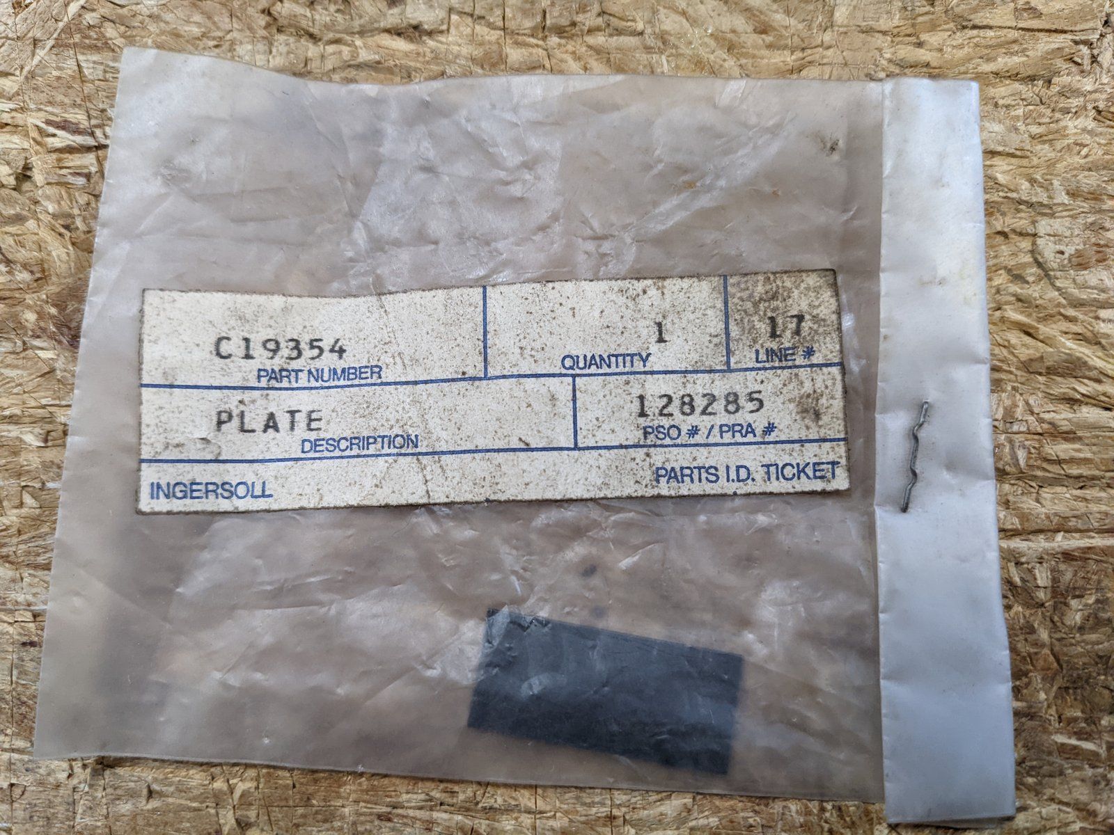 C19354 PLATE BRAKE PEERLESS 2488-P1 790007 - Ingersoll/Case Tractor Part
