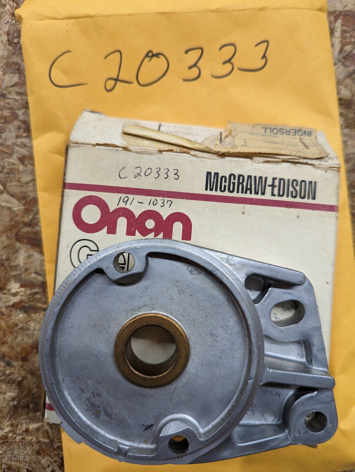 C20333 ONAN 191-1037` CAP ASSY - DRIVE END - Ingersoll/Case Tractor Part