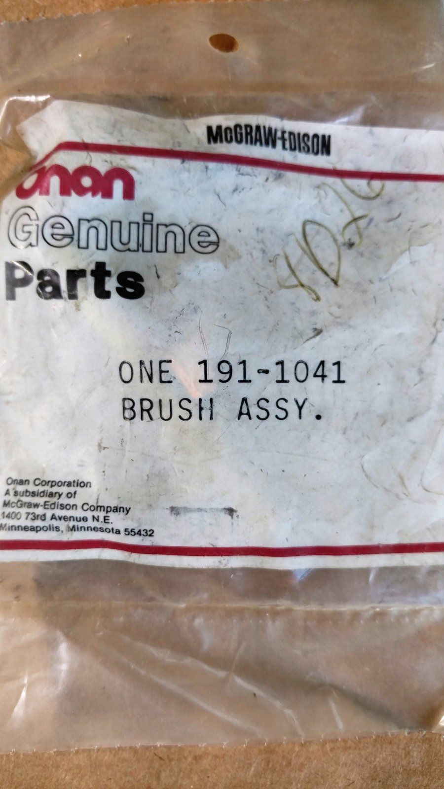 C20337 KIT-BRUSH & SPRING-ONAN 191-1041 - Ingersoll/Case Tractor Part