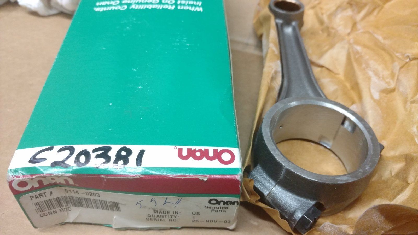 C20381 CONNECTING ROD ONAN 114-0203 - Ingersoll/Case Tractor Part
