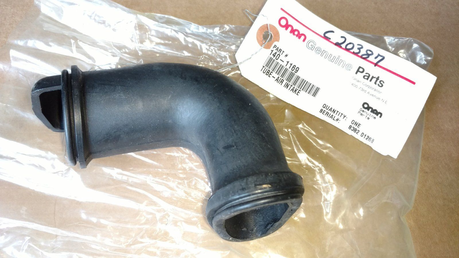 C20387 TUBE - AIR INTAKE - ONAN 140-1169 - Ingersoll/Case Tractor Part