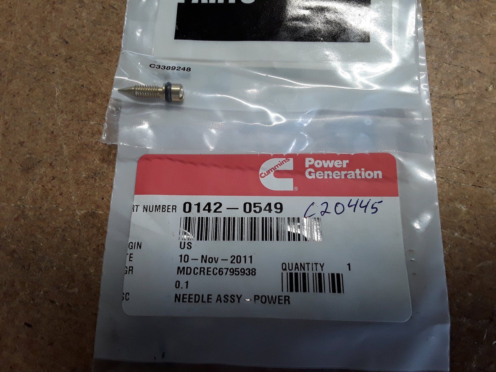C20445 NEEDLE-POWER (ONAN CARB) ONAN 142-0549 - Ingersoll/Case Tractor Part