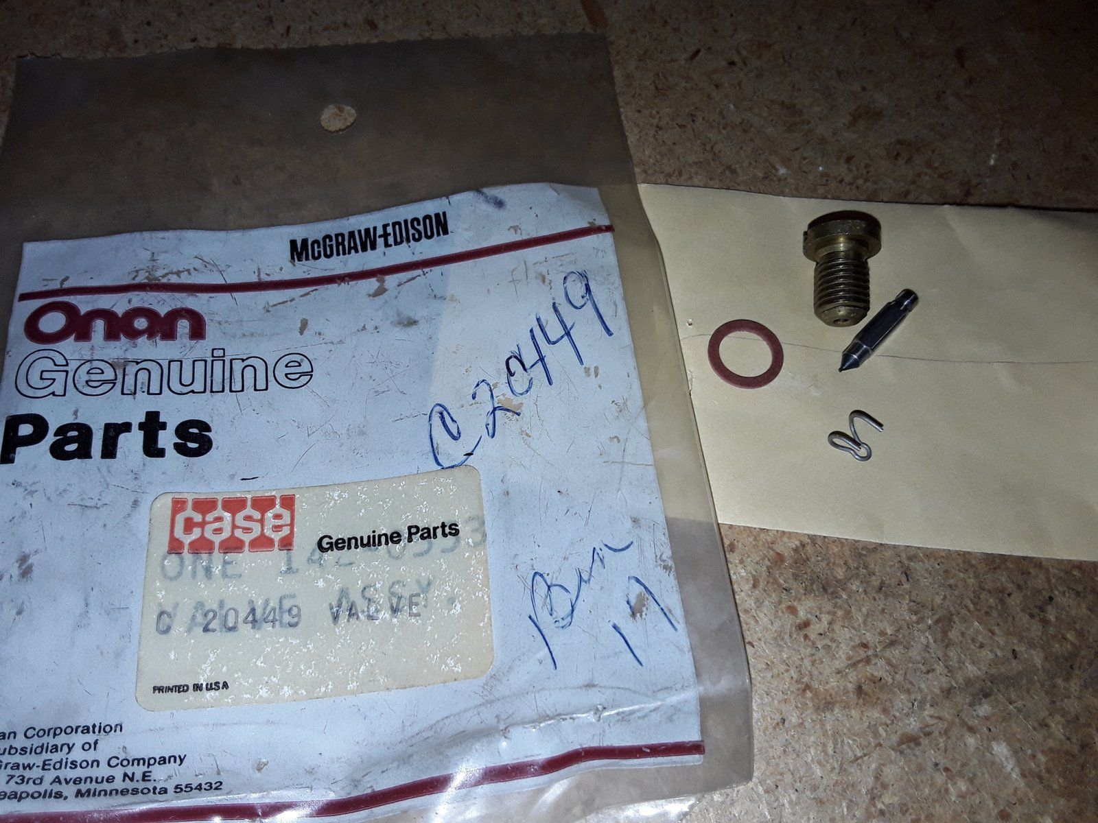 C20449 FLOAT VALVE KIT ONAN 142-0553 - Ingersoll/Case Tractor Part