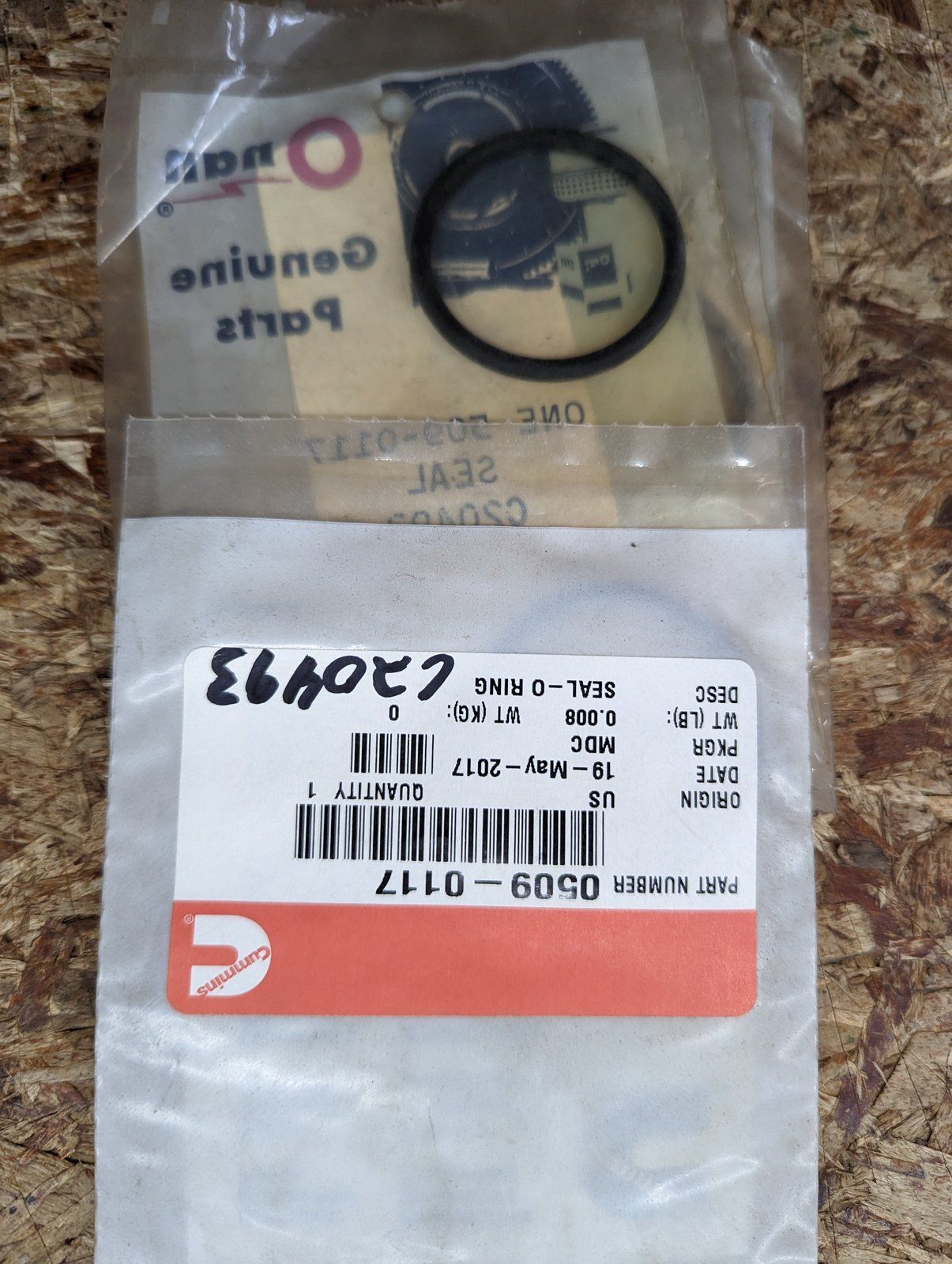 C20493 SEAL BREATHER CAP O-RING - ONAN 509-0117 - Ingersoll/Case Tractor Part