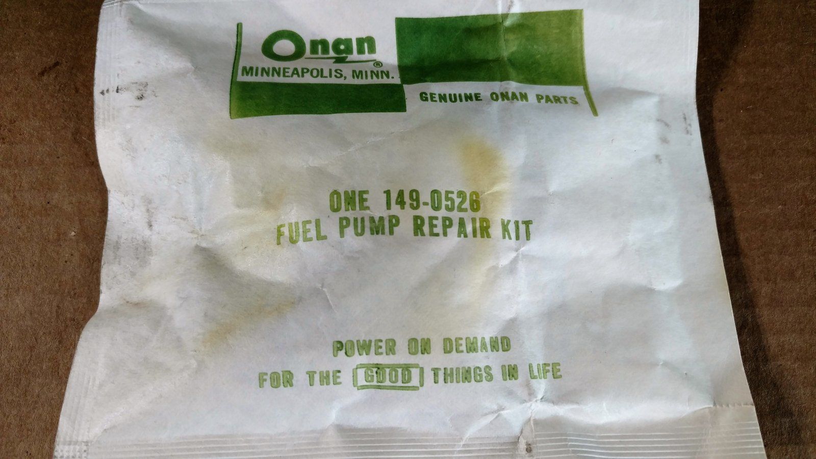 C20720 FUEL PUMP REBUILD KIT - ONAN 149-0526 - Ingersoll/Case Tractor Part