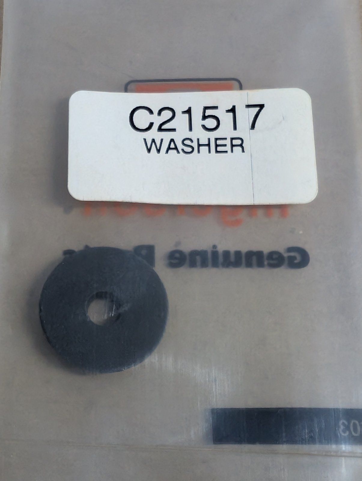 C21517 WASHER-RUBBER .28 x1.00 x.12 - Ingersoll/Case Tractor Part