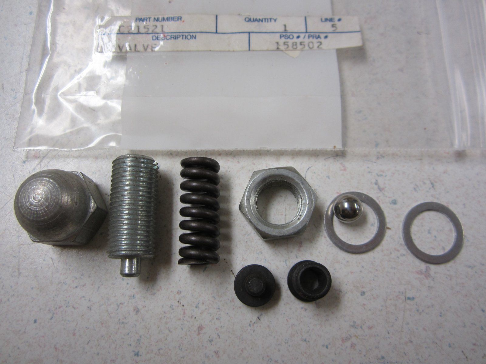 C21521 KIT - RELIEF VALVE C21504 - Ingersoll/Case Tractor Part