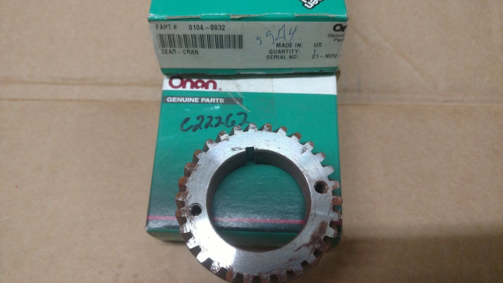 C22262 GEAR-CRANKSHAFT ONAN 104-0032 - Ingersoll/Case Tractor Part