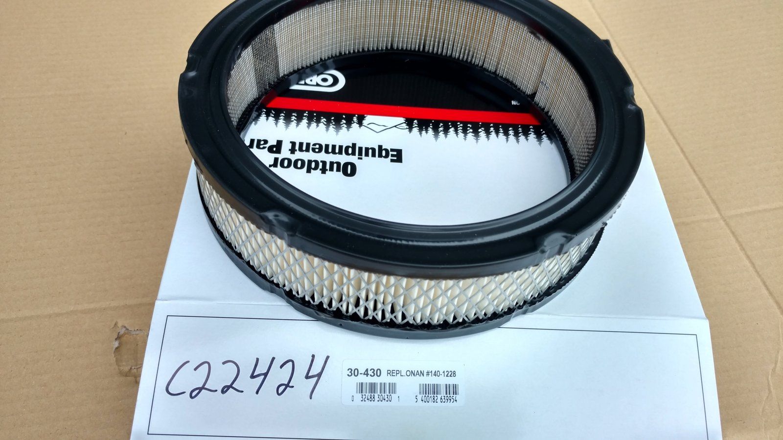 C22424 AIR FILTER ONAN 140-2628-01 7-02247 140-1228 - Ingersoll/Case Tractor Part