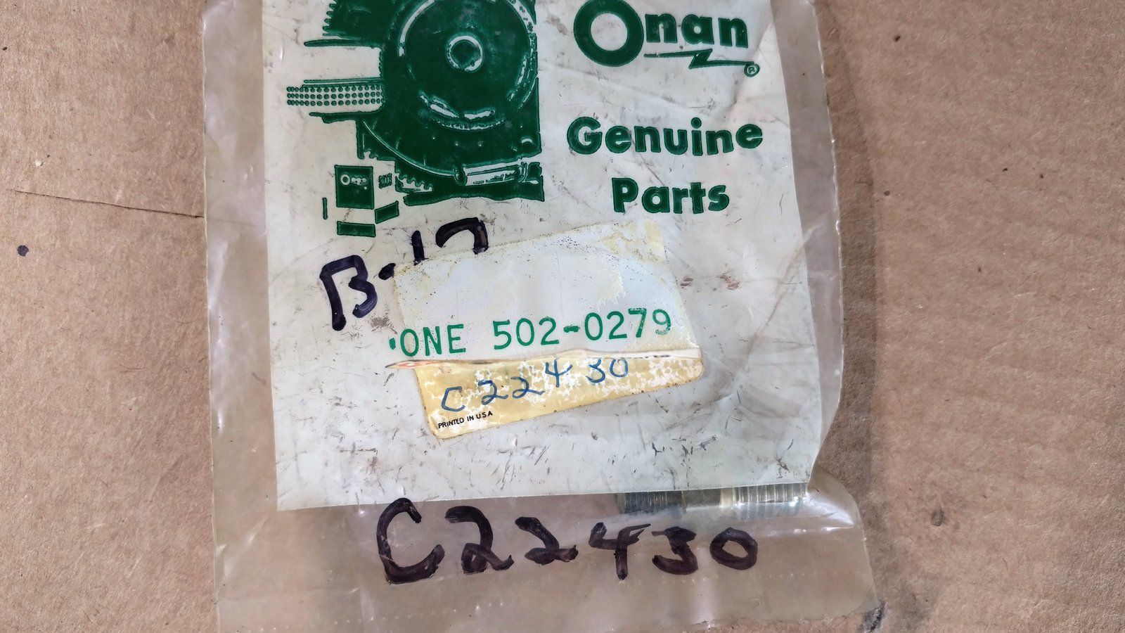 C22430 NIPPLE- PIPE - ONAN 502-0279 - Ingersoll/Case Tractor Part