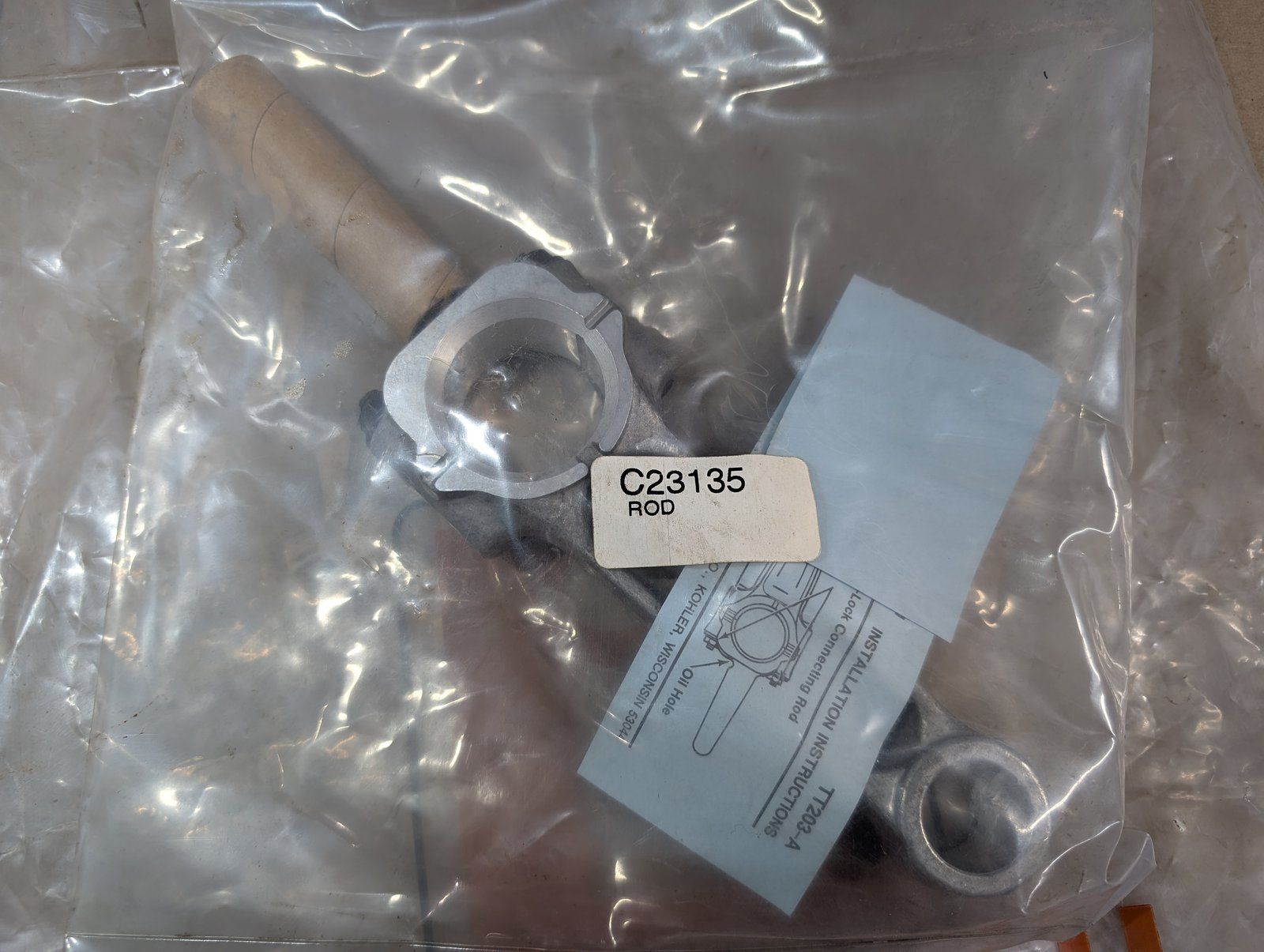 C23135 ROD KOHLER 237344-10 4705907 C18102 4706710-S - Ingersoll/Case Tractor Part