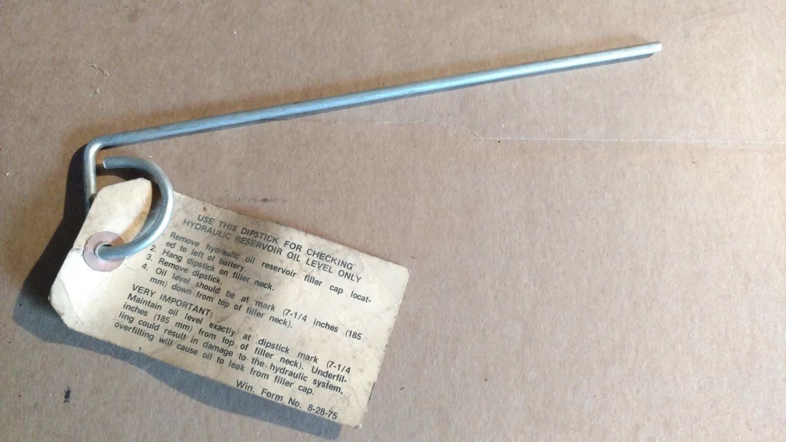 C23189 DIPSTICK-OIL RESERVOIR - Ingersoll/Case Tractor Part