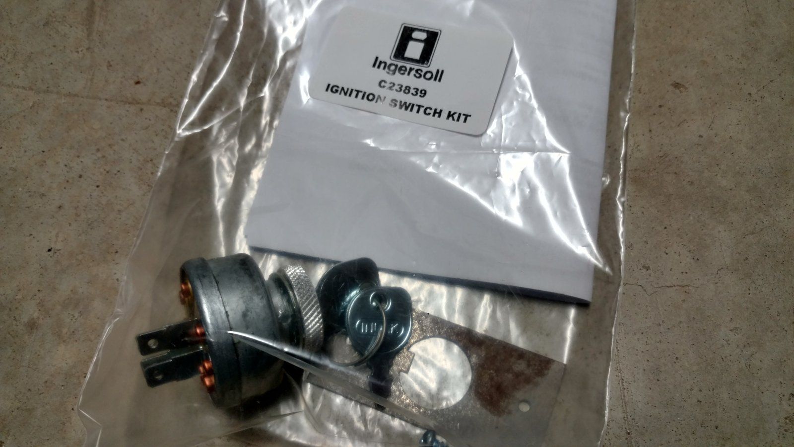 C23839 KIT - INDAK IGNITION SWITCH C21595 C18007 - Ingersoll/Case Tractor Part