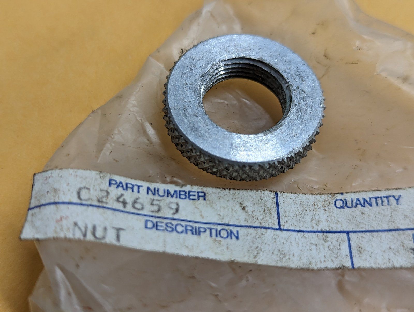 C24659 NUT-KNURLED C31622 C43920 - Ingersoll/Case Tractor Part