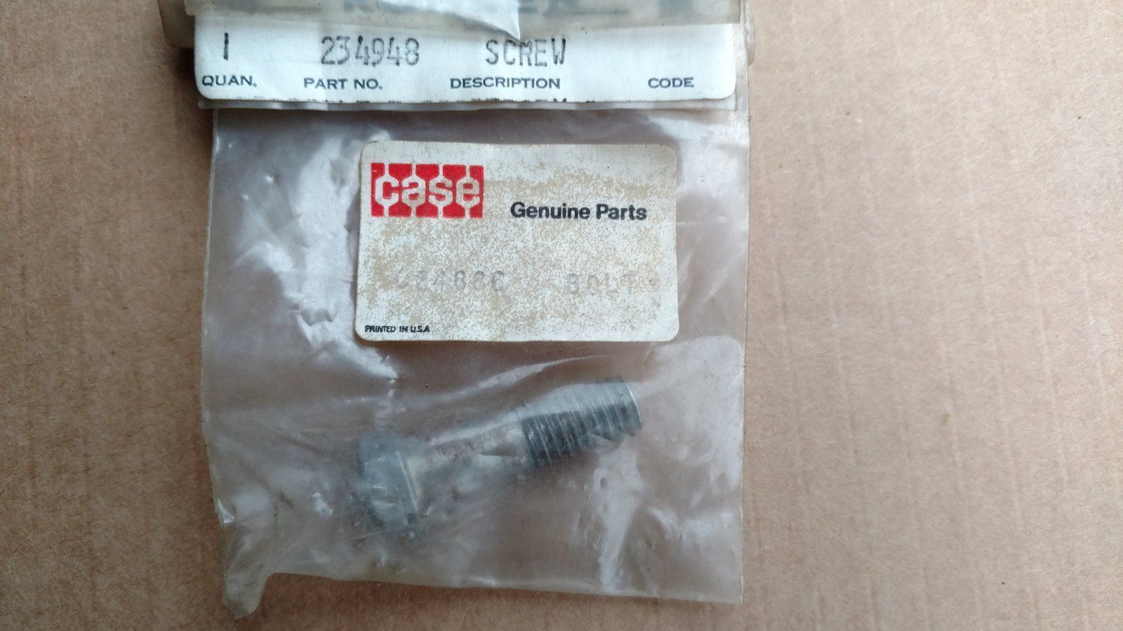 C24886 KOHLER BOLT - SHOULDER 234948-S - Ingersoll/Case Tractor Part