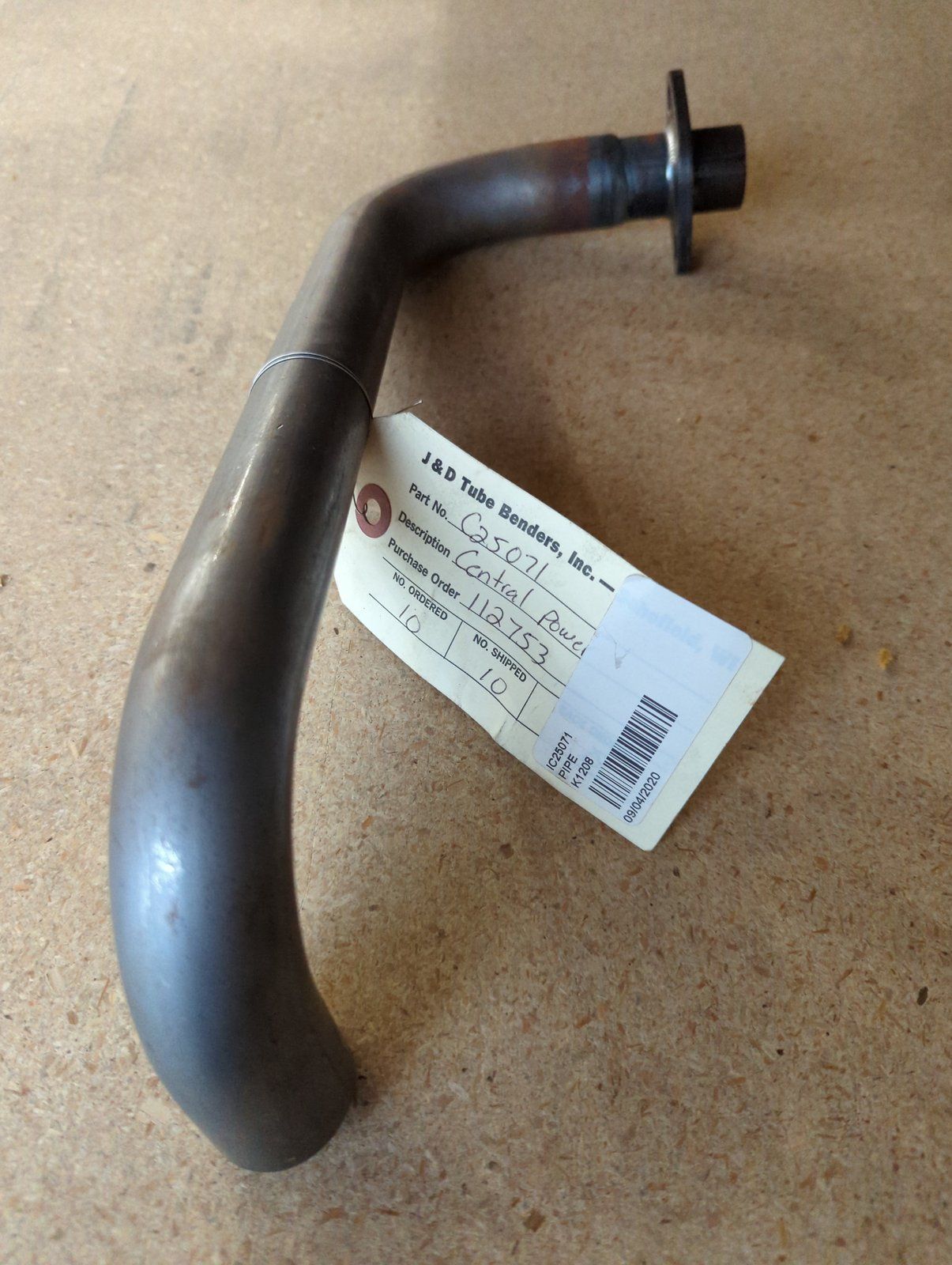 C25071 EXHAUST PIPE - Ingersoll/Case Tractor Part