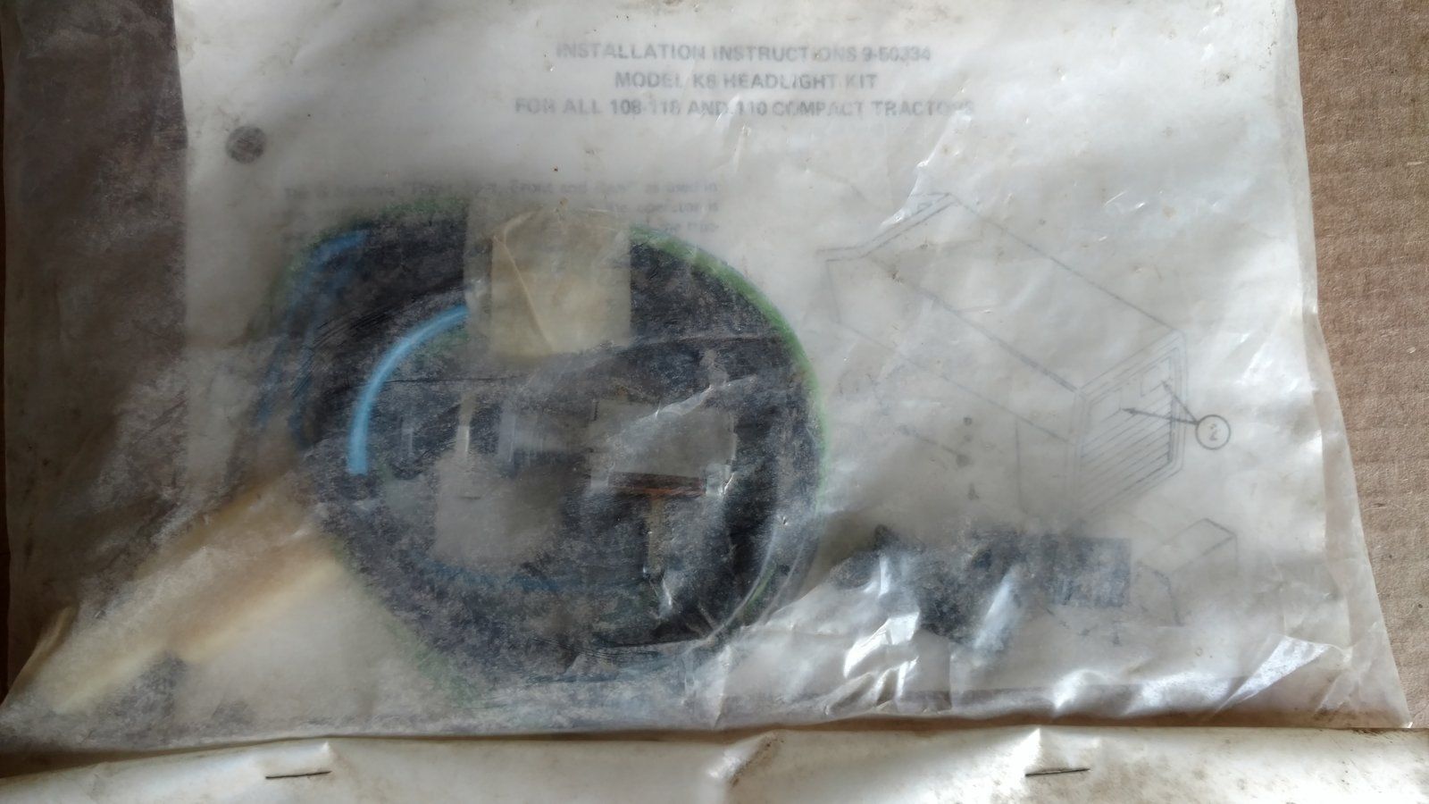 C25076 MODEL K6 HEADLIGHT KIT 9-50334 C19177 - Ingersoll/Case Tractor Part