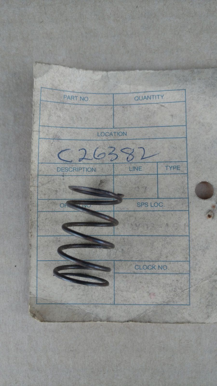 C26382 SPRING - VALVE CENTERING - Ingersoll/Case Tractor Part