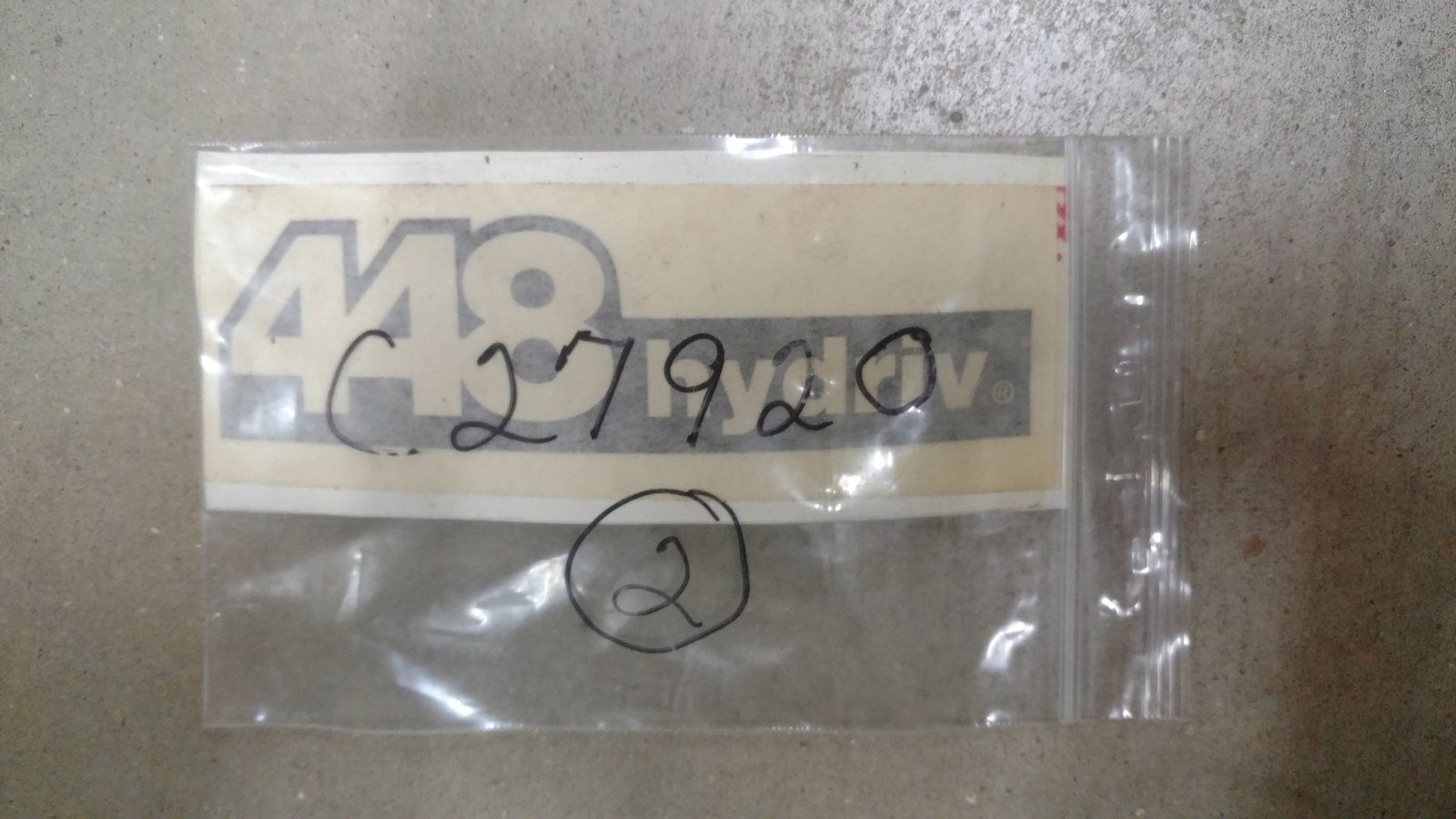 C27920 DECAL - HOOD LH 448 HYDRIV - Ingersoll/Case Tractor Part