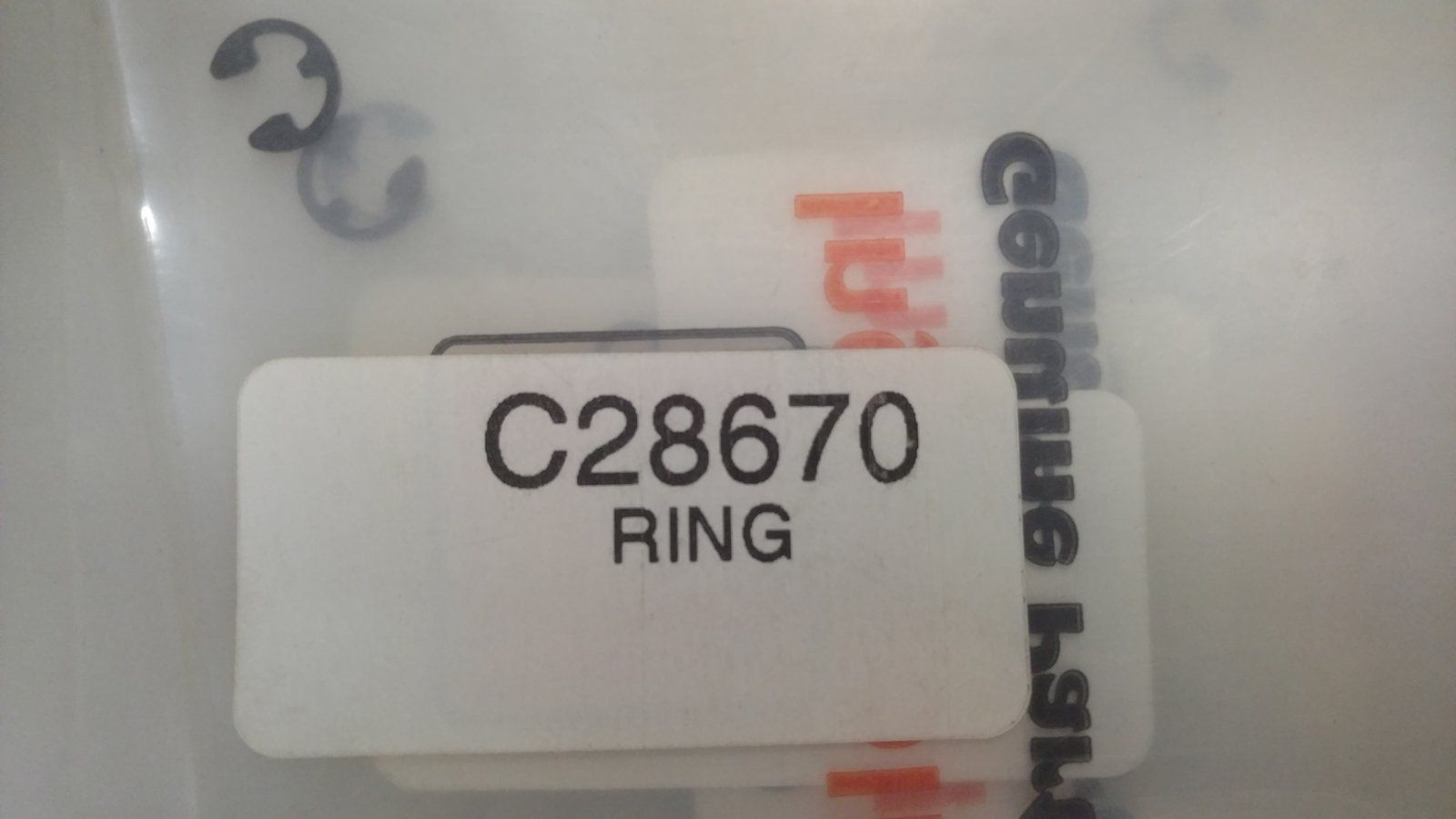 C28670 RING - RETAINING THROTTLE ROD - Ingersoll/Case Tractor Part