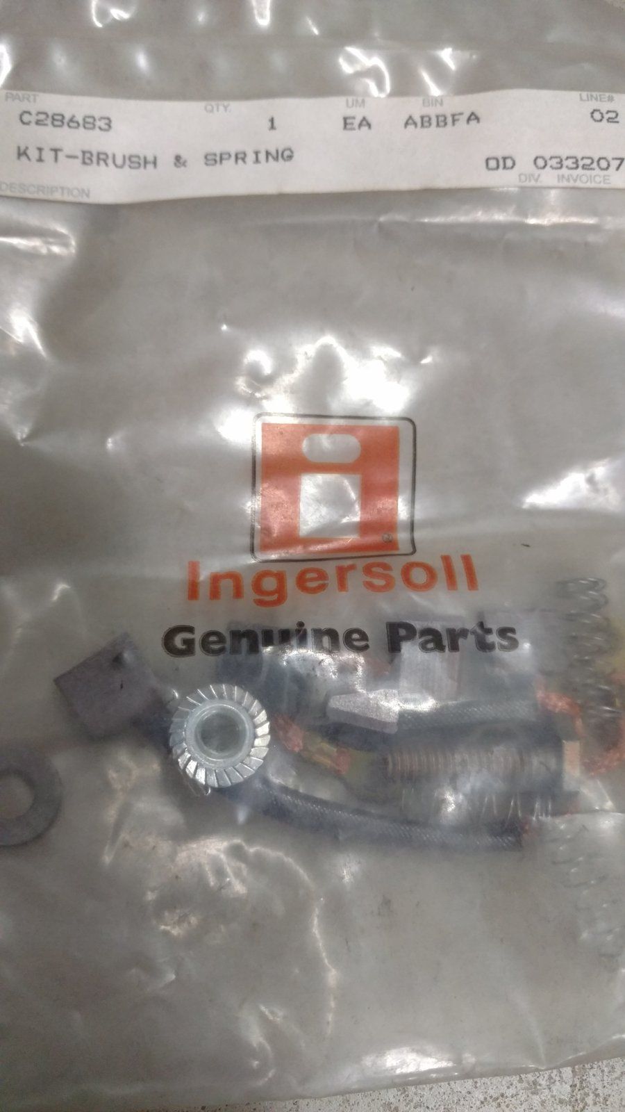 C28683 KIT - BRUSH & SPRING KOHLER 8275528 - Ingersoll/Case Tractor Part