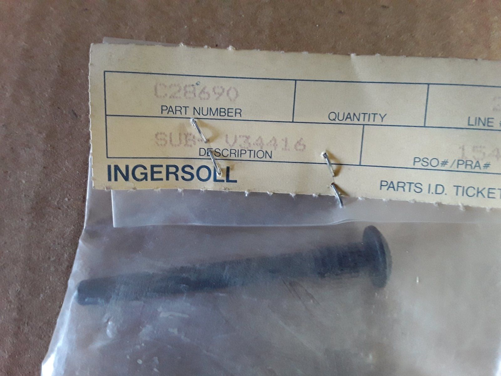 C28690 PIN - GOVERNOR STOP - Ingersoll/Case Tractor Part