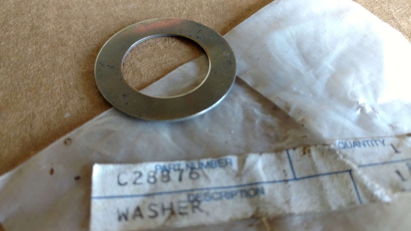 C28876 WASHER - THRUST - Ingersoll/Case Tractor Part