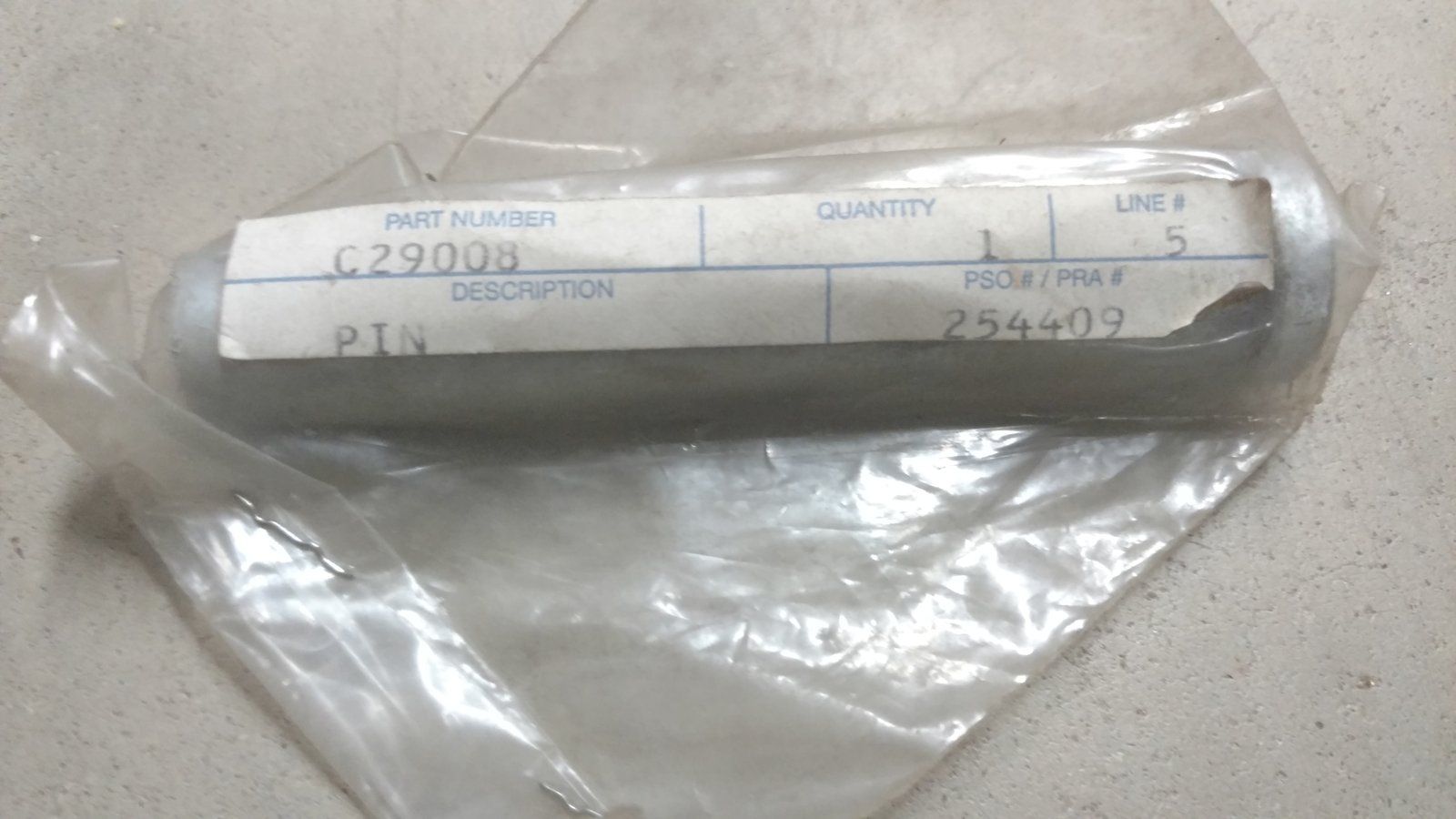 C29008 PIN - STAB - Ingersoll/Case Tractor Part