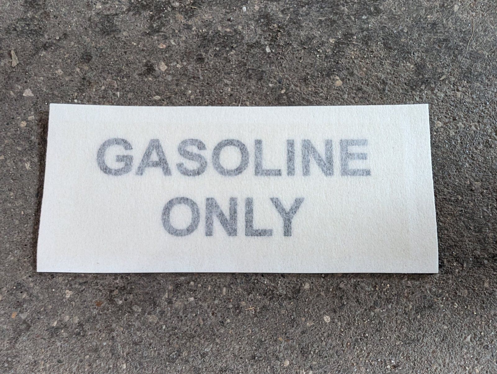 C29031 DECAL GASOLINE ONLY - Ingersoll/Case Tractor Part