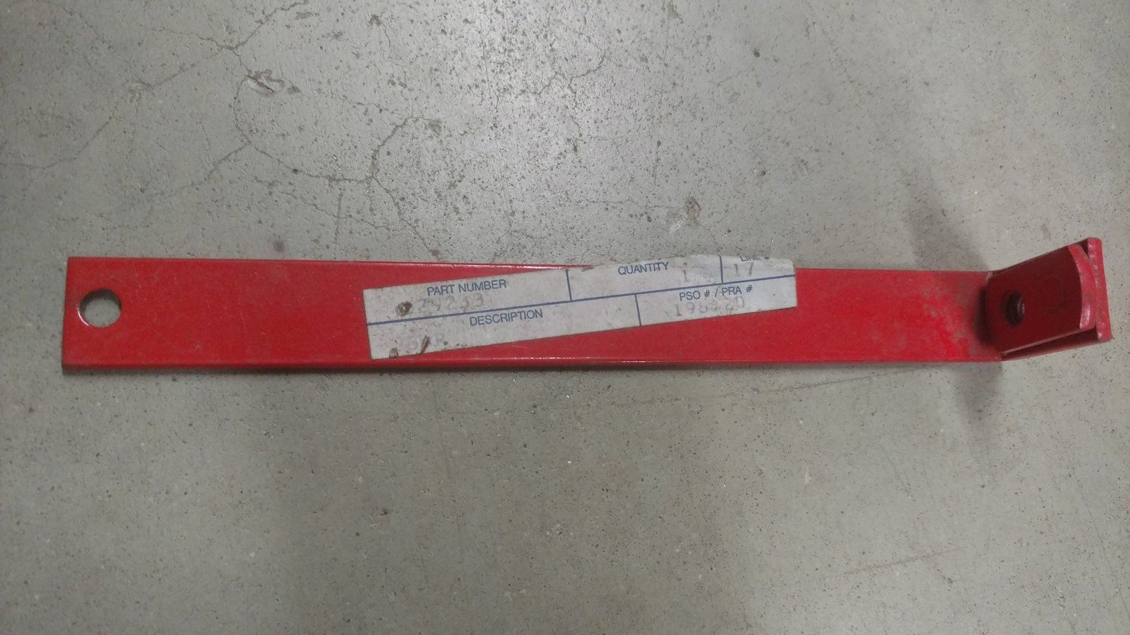C29233 BAR - SPRING ADJ. (96)(P0F) - Ingersoll/Case Tractor Part