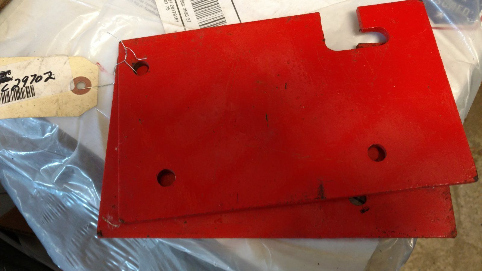 C29702 PLATE - WEIGHT BOX MOUNTING - Ingersoll/Case Tractor Part