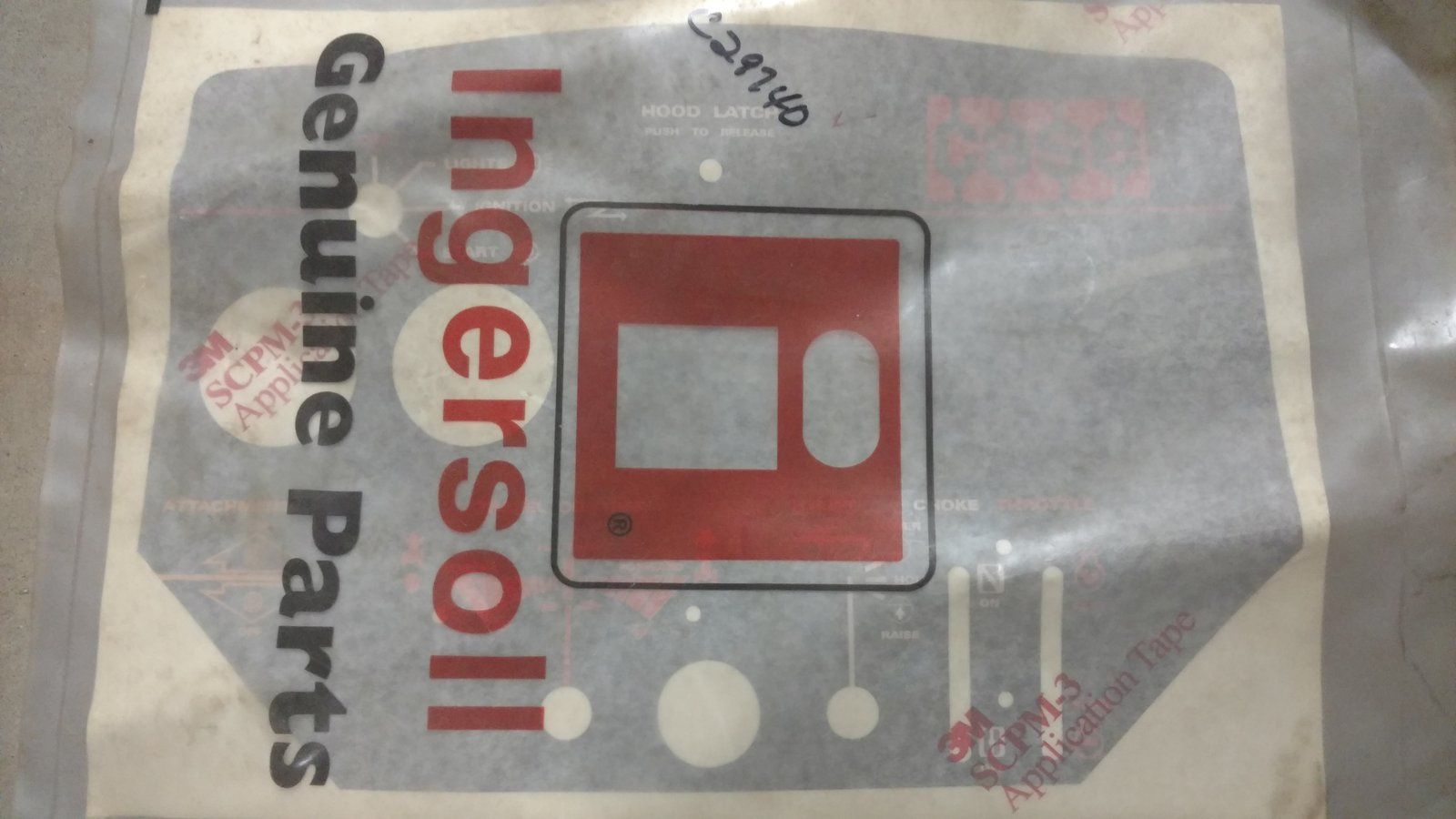 C29740 DECAL - INSTR. PANEL - Ingersoll/Case Tractor Part