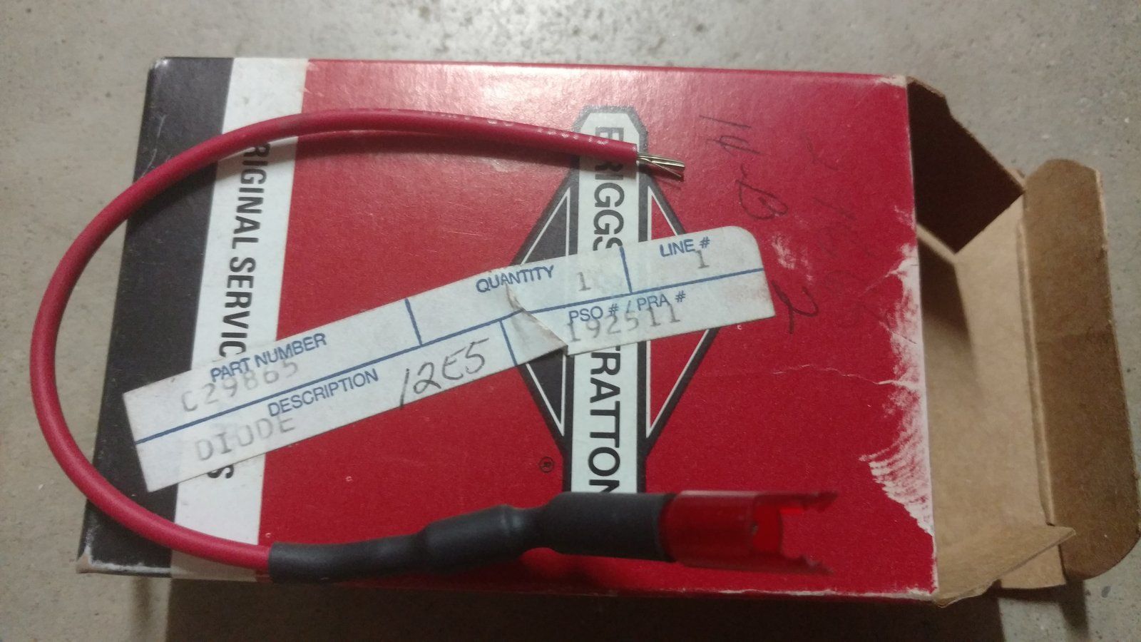 C29865 DIODE ASSY B/S 393814 - Ingersoll/Case Tractor Part