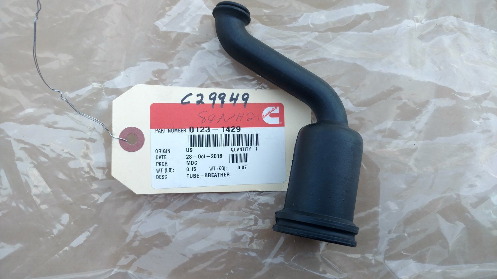 C29949 TUBE ONAN 123-1429 - Ingersoll/Case Tractor Part