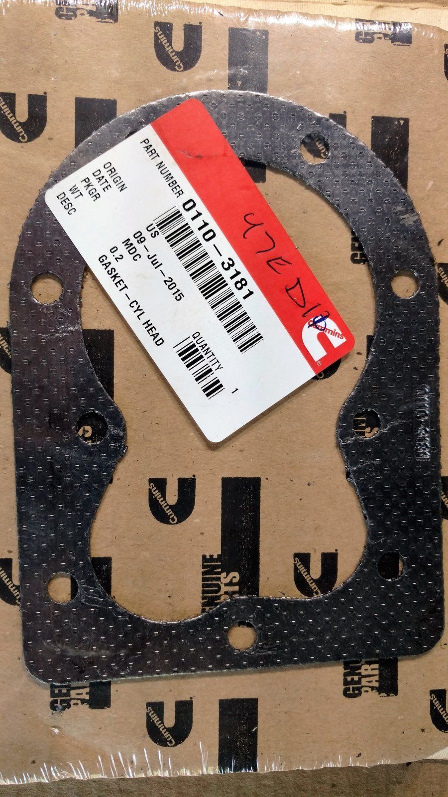 C29979 GASKET-HEAD-ONAN 110-3181 C20257 C26201 - Ingersoll/Case Tractor Part
