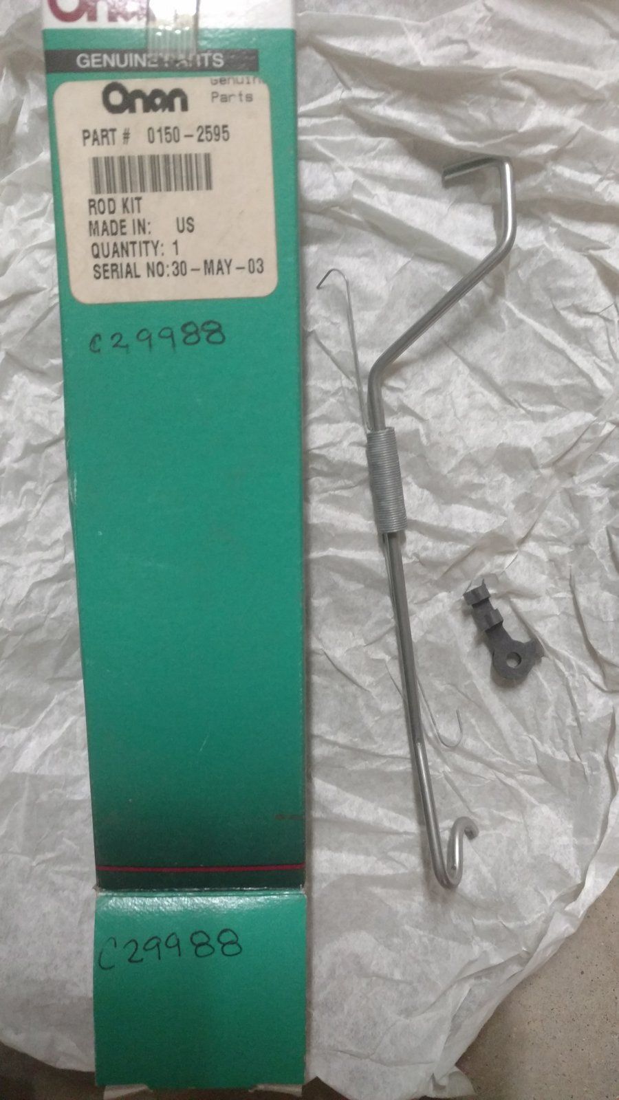 C29988 ROD ONAN 150-2595 - Ingersoll/Case Tractor Part